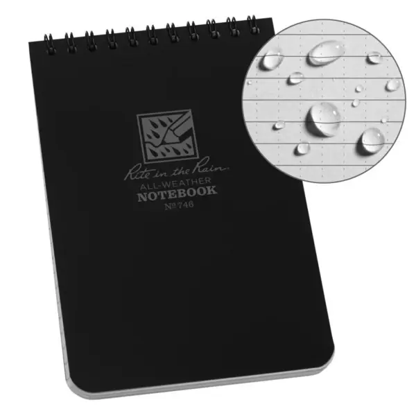 Top Spiral 4x6'' Notebook (Black)