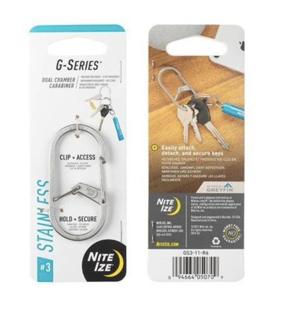 G-Series Dual Chamber Carabiner #3  (Stainless)