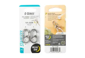 G-Series® Dual Chamber Carabiner #1 - 2 Pack - Stainless Steel