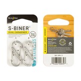 S-Biner Stainless Steel Dual Carabiner #1 - 2 Pack - Stainless