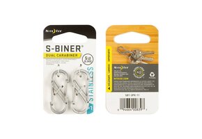 S-Biner Stainless Steel Dual Carabiner #1 - 2 Pack - Stainless