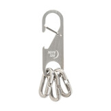 Carabiner Z-Rack Keychain Bottle Opener - Steel  (Silver)