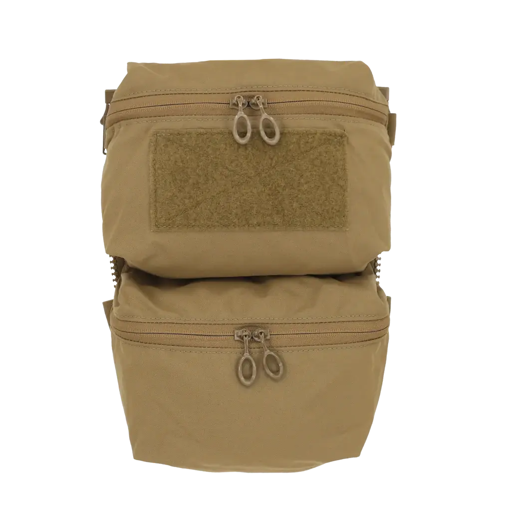 Back Panel Double Pouch (Coyote Brown)