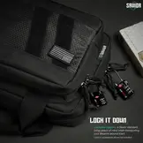 Low Profile Soft Double Handgun/Revolver Bag w/Built In Magazine Holder (Obsidian Black)