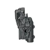Rapid Force Level 3 Duty Holster - Low Ride Belt Slide - Glock 19/45/17 MOS - Large Light (Black)
