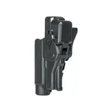 Rapid Force Level 3 Duty Holster - Low Ride Belt Slide - Glock 19/45/17 MOS - Large Light (Black)