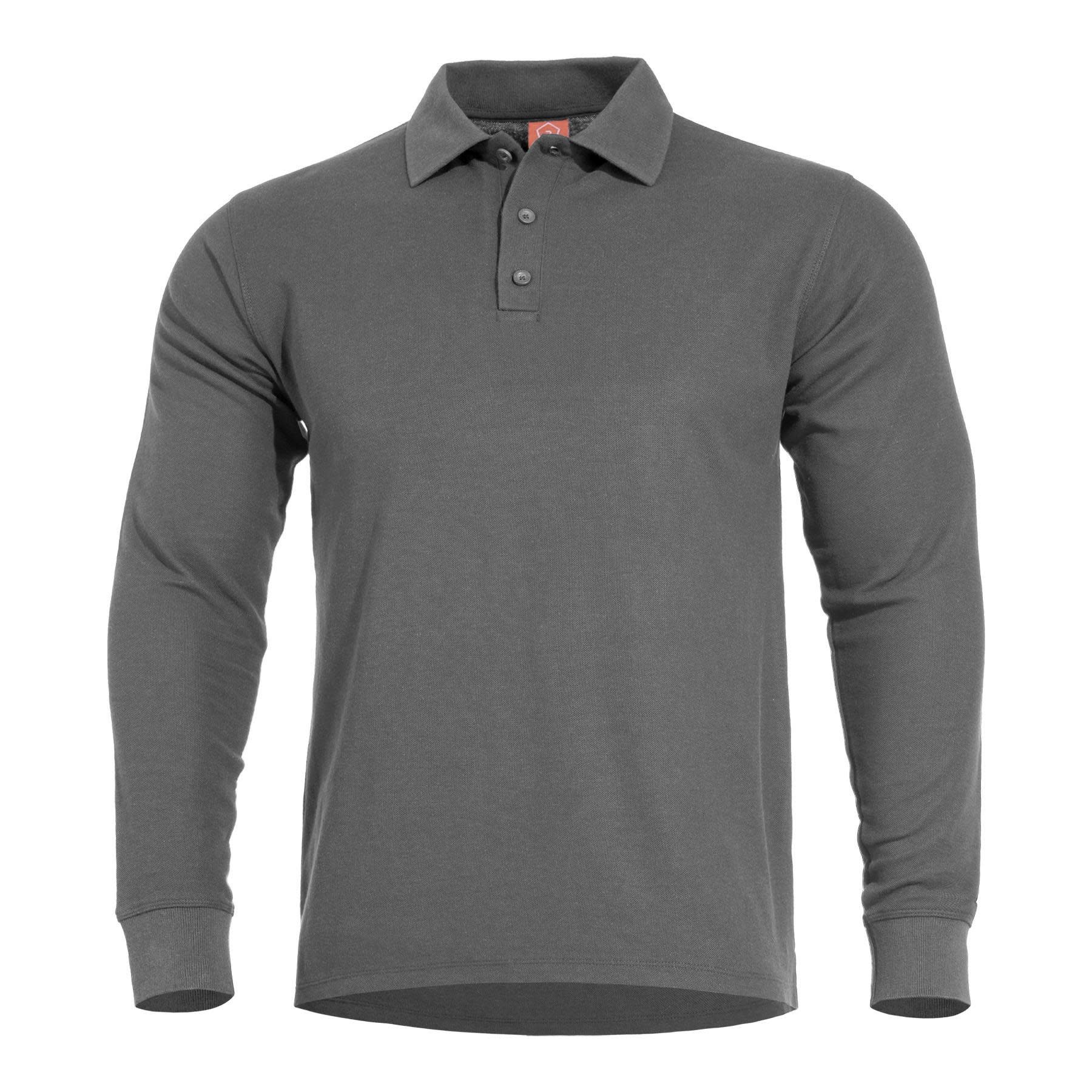 Aniketos Long Polo T-Shirt (Wolf Grey)