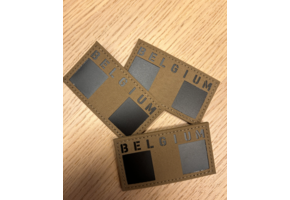 Belgium Patch Laser Cut (Tan)