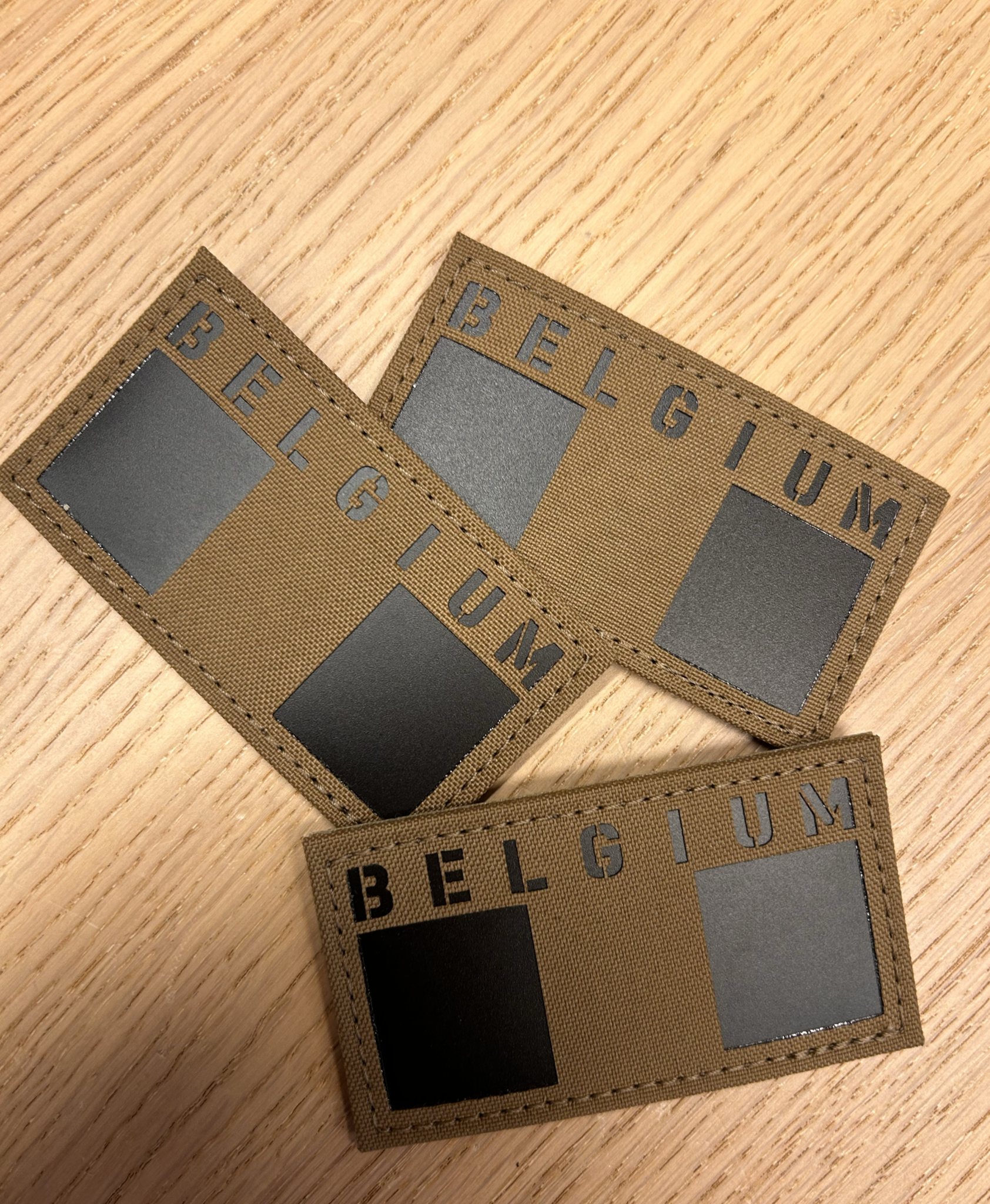 Belgium Patch Laser Cut (Tan)