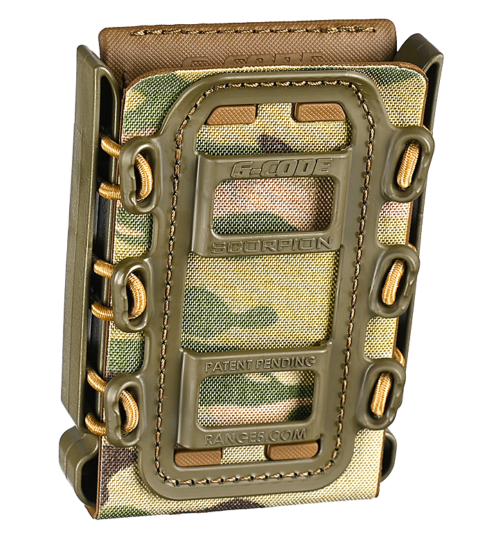 Soft Shell Scorpion Rifle Magazine Carrier w/R1,R2 and R3 Clip (Green Frame/Multicam)