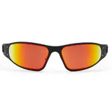 Wraptor Polarized Sunglasses Black Anodized w/ Black Logo (Sunburst Mirror Polarized)