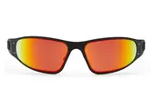Wraptor Polarized Sunglasses Black Anodized w/ Black Logo (Sunburst Mirror Polarized)