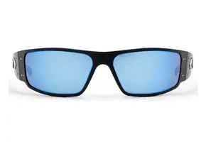 Magnum OPz (Optimized Polarized) Glasses Black Cerakote w/ Silver Logo (Blue Mirror OPz)