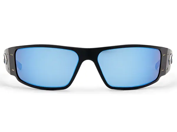 Magnum OPz (Optimized Polarized) Glasses Black Cerakote w/ Silver Logo (Blue Mirror OPz)