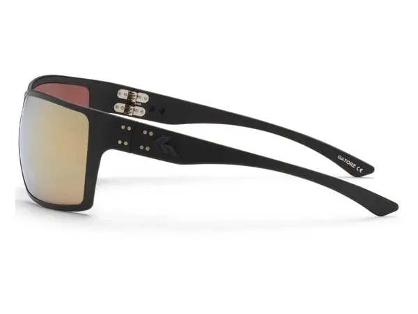 Marauder OPz (Optimized Polarized) Sunglasses Black Cerakote w/ Black Logo (Gold Mirror OPz)
