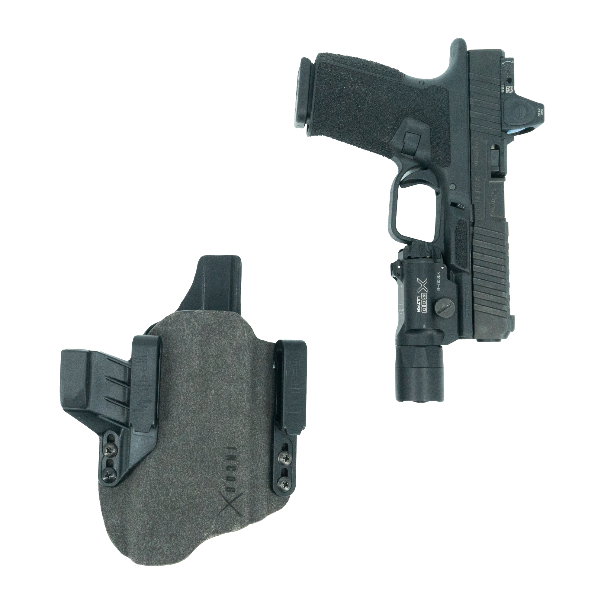 Incog X Holster G19/G17 w/Large Weapon Light (Grey)