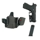 Incog X®Holster G17/19 w/Compact Weapon Light w/Mag Caddy (Grey)