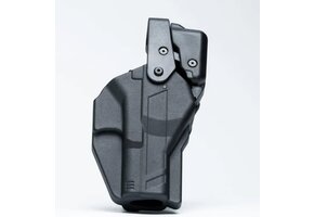 Rapid Force Level 3 Duty Holster - Mid Ride Belt Slide - Glock 19/45/17 MOS - No Light (Black)