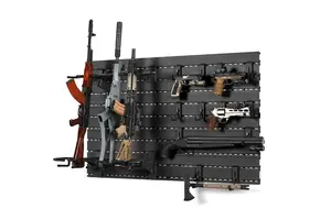 Wall Rack System - 10 Panel Kit W/ Attachments (Black)