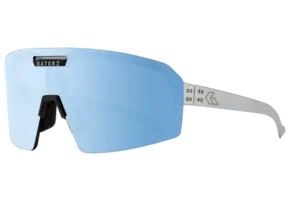 Havok  Non-Polarized Sunglasses Stainless Cerakote w/Engraved Logo (ANSI Z87+ Smoke w/ Blue Mirror w/Anti-Fog)