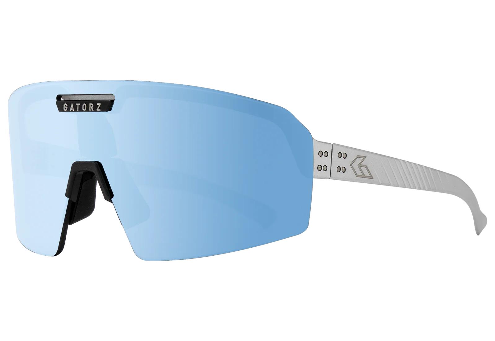 Havok  Non-Polarized Sunglasses Stainless Cerakote w/Engraved Logo (ANSI Z87+ Smoke w/ Blue Mirror w/Anti-Fog)
