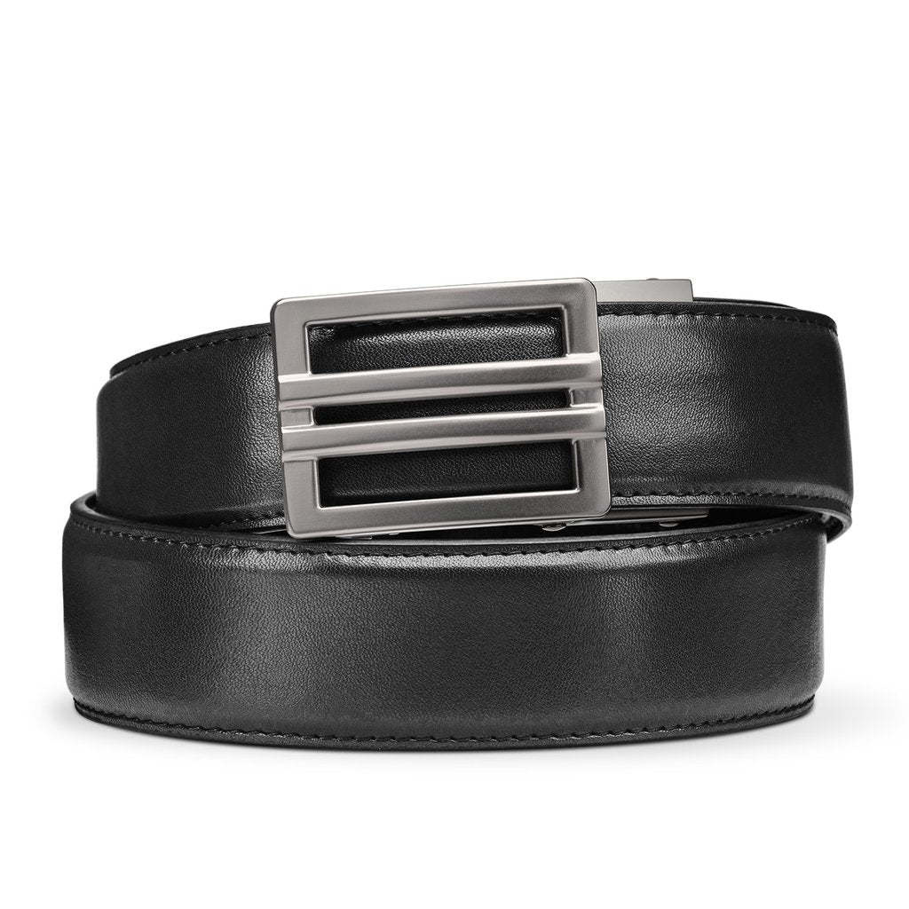 Black Leather Gun Belt X1 Buckle (Nickel Free)