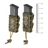 Soft Shell Scorpion Pistol Short Magazine Carrier w/R1,R2 and R3 Clip (Black)