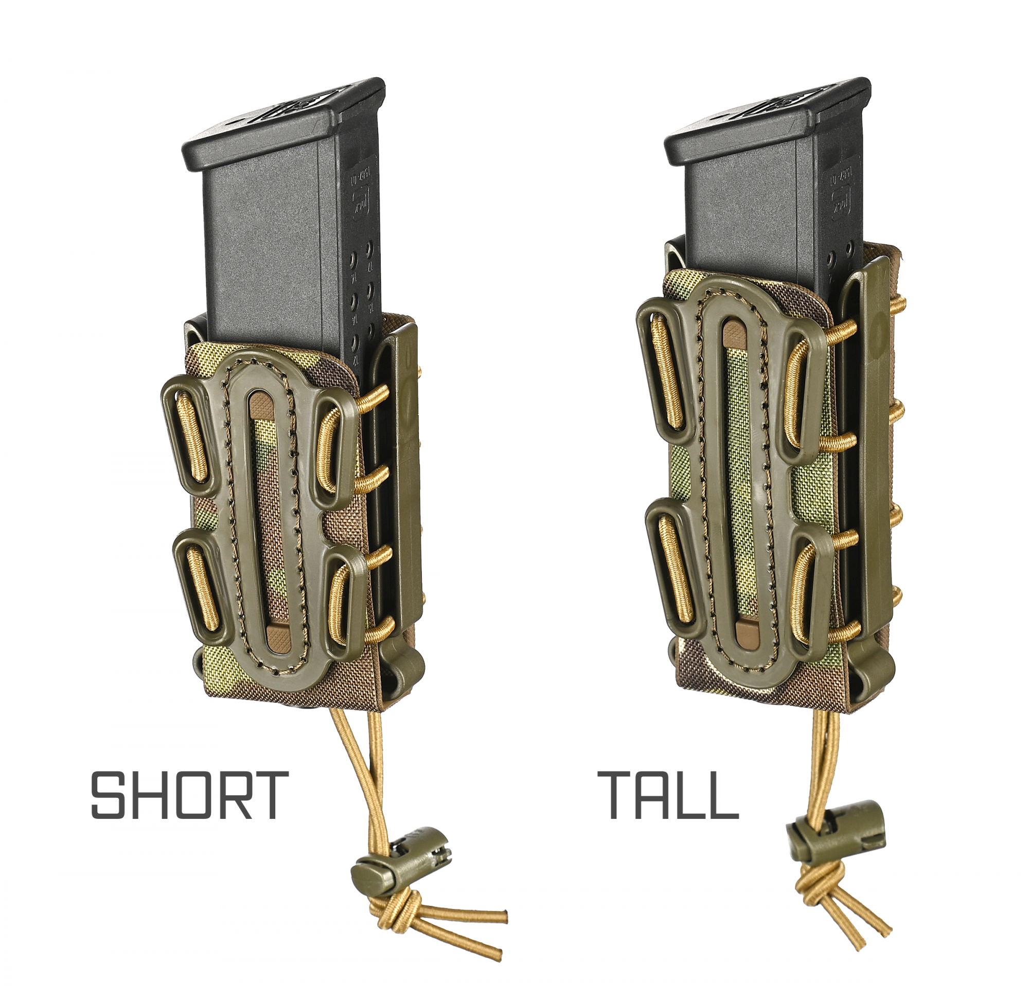Soft Shell Scorpion Pistol Short Magazine Carrier w/R1,R2 and R3 Clip (Black)
