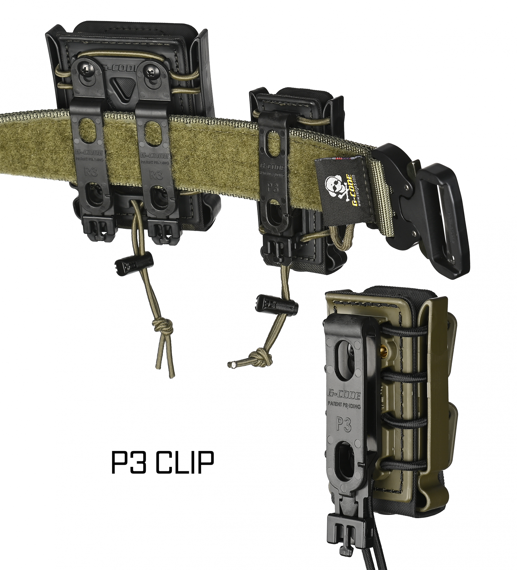 Soft Shell Scorpion Pistol Short Magazine Carrier w/R1,R2 and R3 Clip (Black)