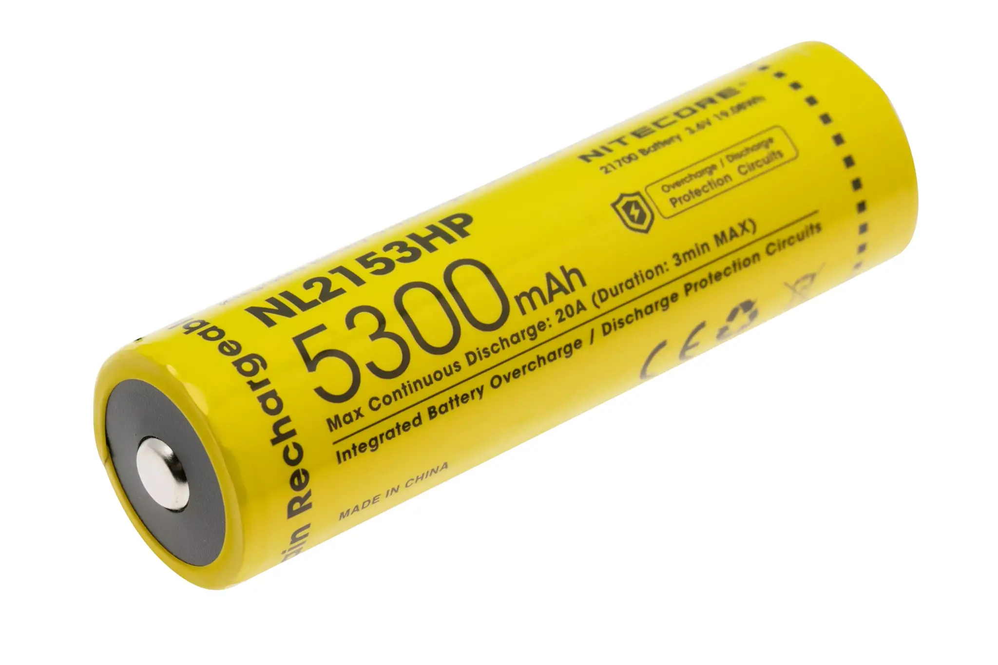 NL2153HP rechargeable 21700 Li-ion battery, 5300 mAh