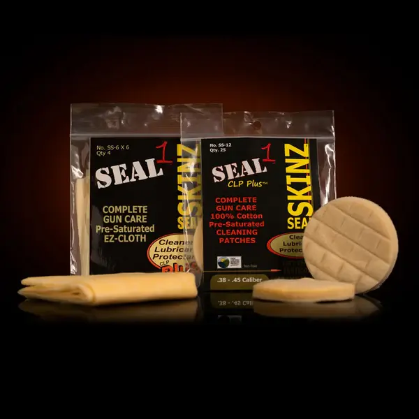 SEAL SKINZ ™ Pre-Saturated Gun Cleaning Patches & Cloths - 6"x6"
