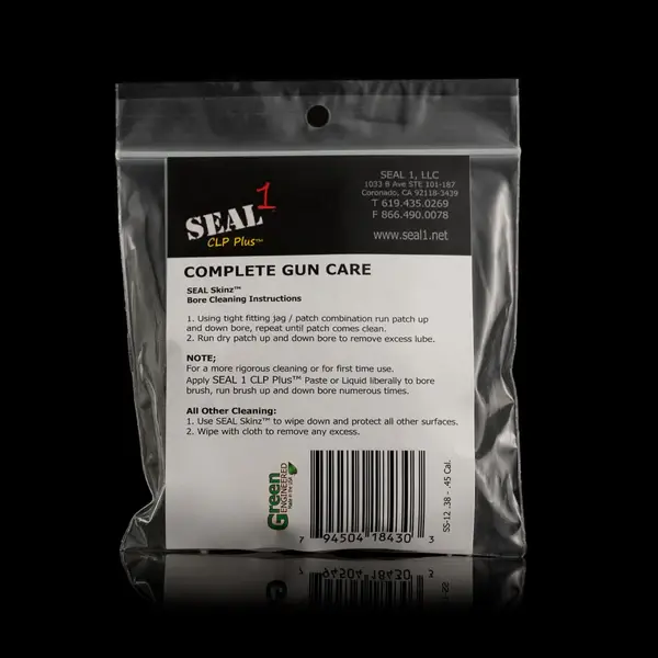 SEAL SKINZ ™ Pre-Saturated Gun Cleaning Patches & Cloths - 6"x6"
