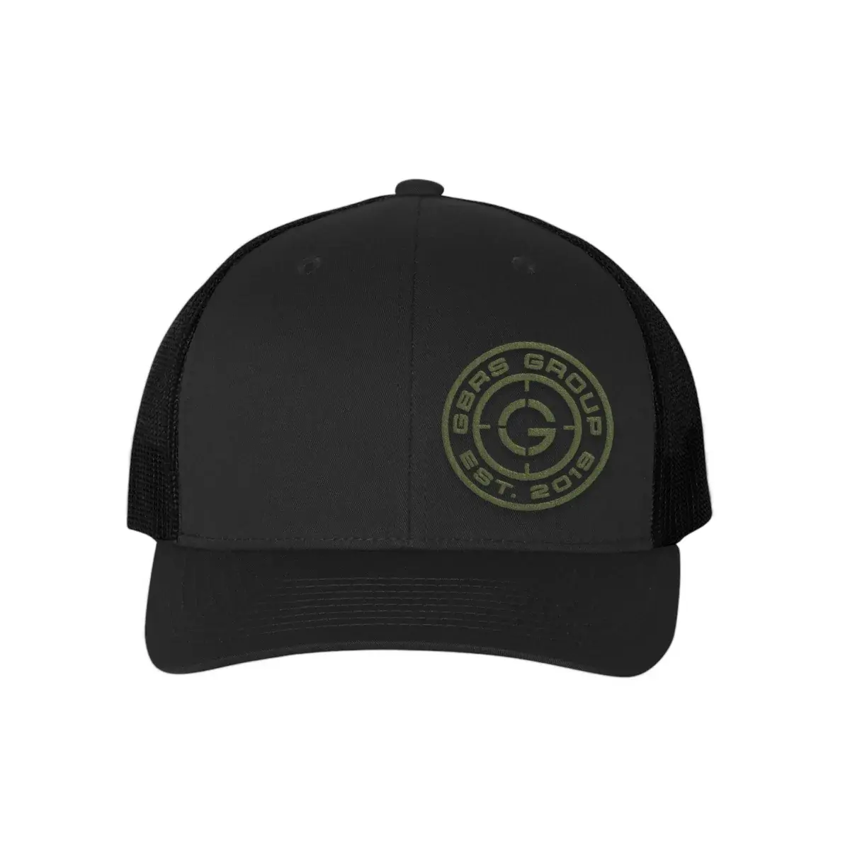 GBRS Group Instructor Trucker Hat (Black w/OD Green Logo)