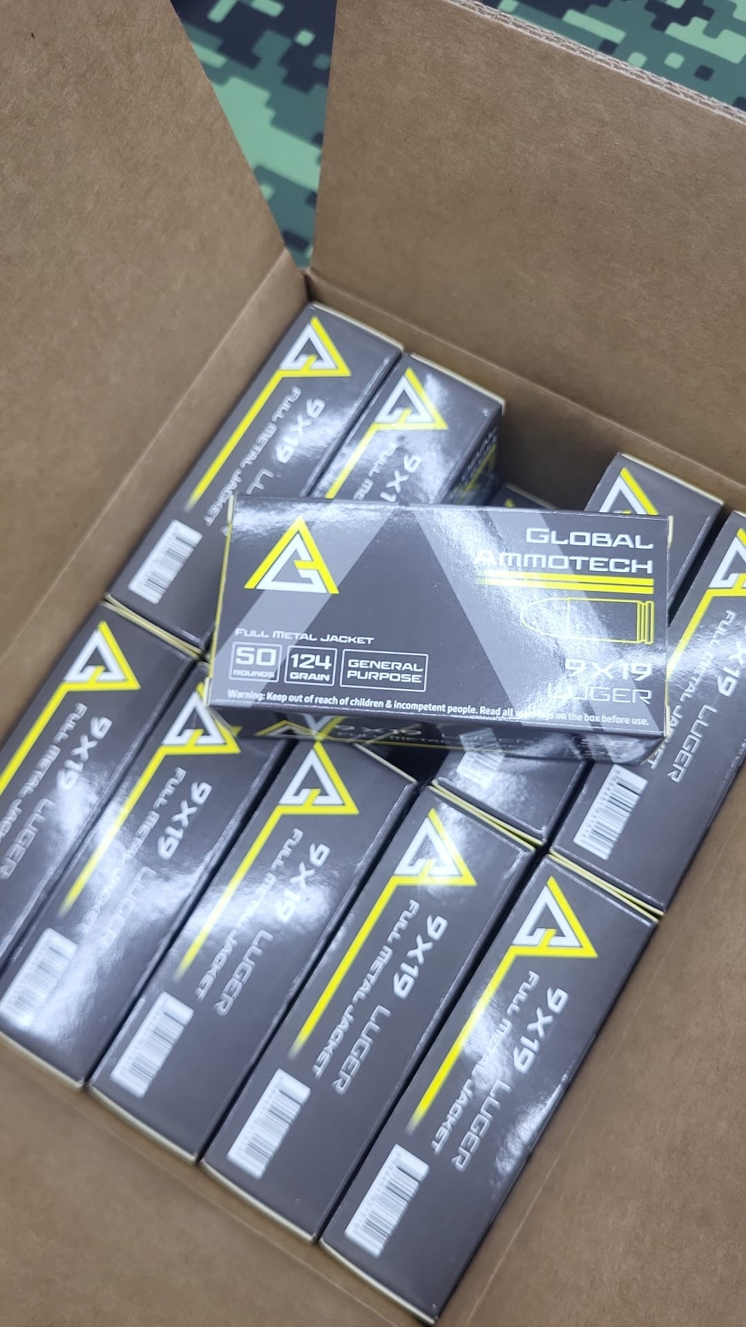 Ammotech 9mm - 124 grains (50 Rounds)