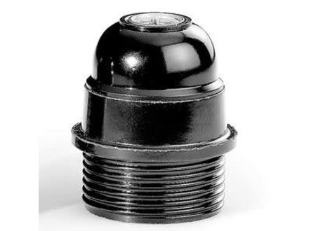 Lamp&Home Fitting halfdraad E27 zwart