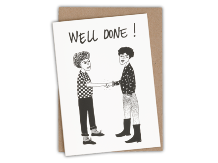 Helen B wenskaart welldone fist