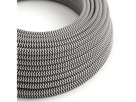 Lamp&Home Textielsnoer RZ04 (Zigzag zwart)
