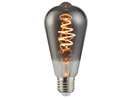 Energetic ST64 Deco Spiraal 5W 140lm Dim 1800K E27 Gerookt