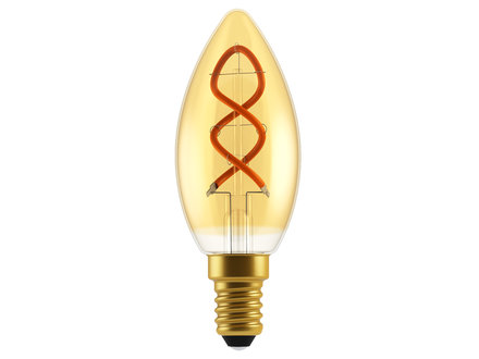 Energetic C35 Deco Spiraal 2.5W 136lm Dim 2000K E14 Goud