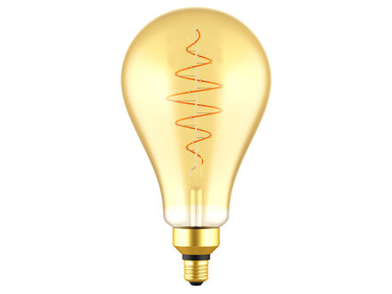 Energetic PS165 Deco Spiraal 8.5W 600lm Dim 2000K E27 Goud