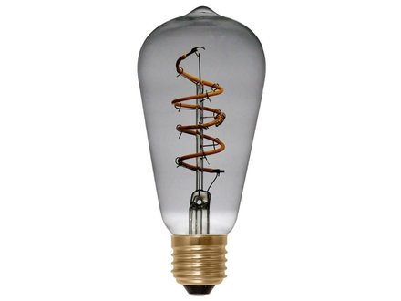 Segula LED Rustica Curved Spiral grey smokey 3.2W 100lm 1900K Segula LED Rustica Curved Spiral grey smokey 3.2W 100lm 1900K