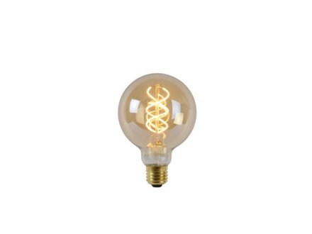 Lucide G95 - Filament lamp - Ø 9,5 cm - LED Dimb. - E27 - 1x4,9W 2200K - Amber Lucide G95 - Filament lamp - Ø 9,5 cm - LED Dimb. - E27 - 1x4,9W 2200K - Amber