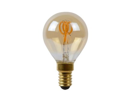 Lucide Lamp LED globe 4.5cm E14/3W 2200K Dimbaar Amber