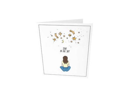 The Gift Label Greeting card - Star in the sky