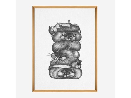Ligarti Art print - hamster pile