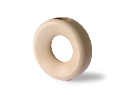 HK living Keramieken cirkel vaas L zand