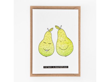 Studio Flash Wenskaart 'pearfect pair' Studio Flash Wenskaart 'pearfect pair'