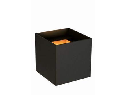 Lucide AXI Wandspot Badkamer Vierkant Led Zwart