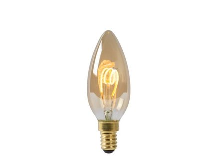 Lucide Lamp LED  C35 E14 3W 115LM 2200K Dimbaar Amber