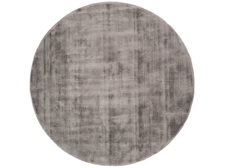Veer Carpets Karpet Viscose Rond Dark Grey ø150 cm